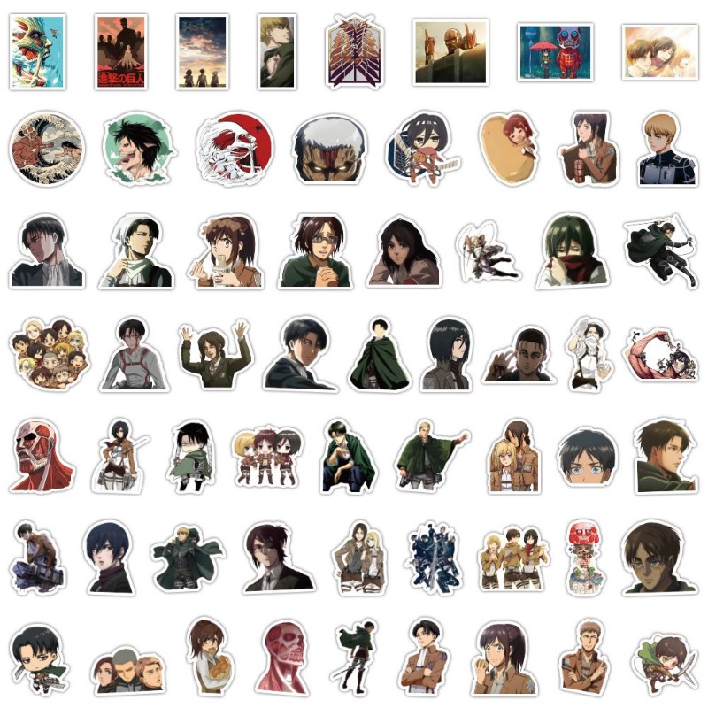 60 autocollants anime Attack o - Phone Accessories Pouch avis et prix